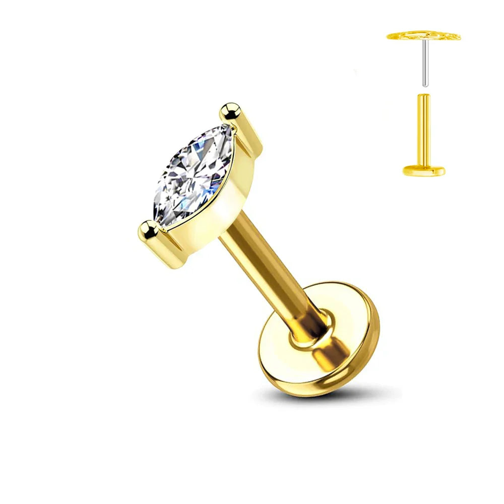 Titanium Flower Stud Piercing Earring
