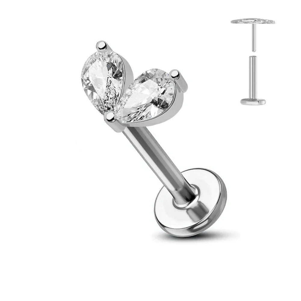 Titanium Flower Stud Piercing Earring