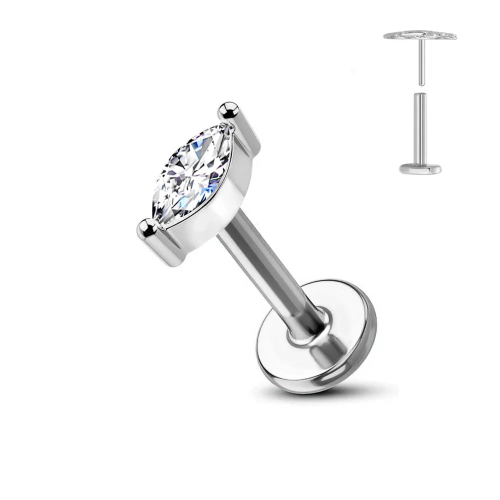 Titanium Flower Stud Piercing Earring