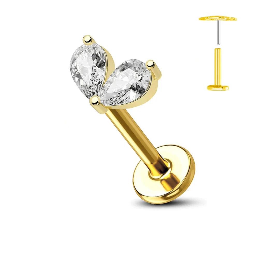 Titanium Flower Stud Piercing Earring