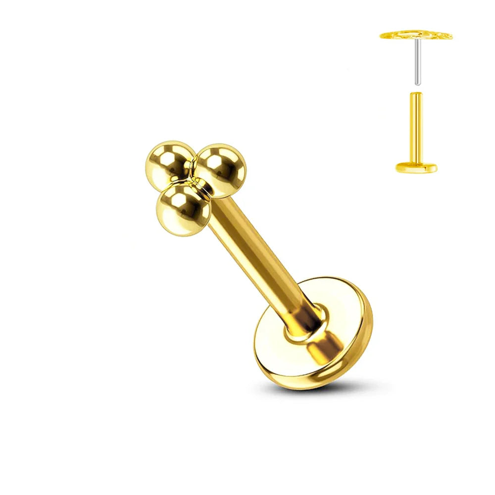 Titanium Flower Stud Piercing Earring