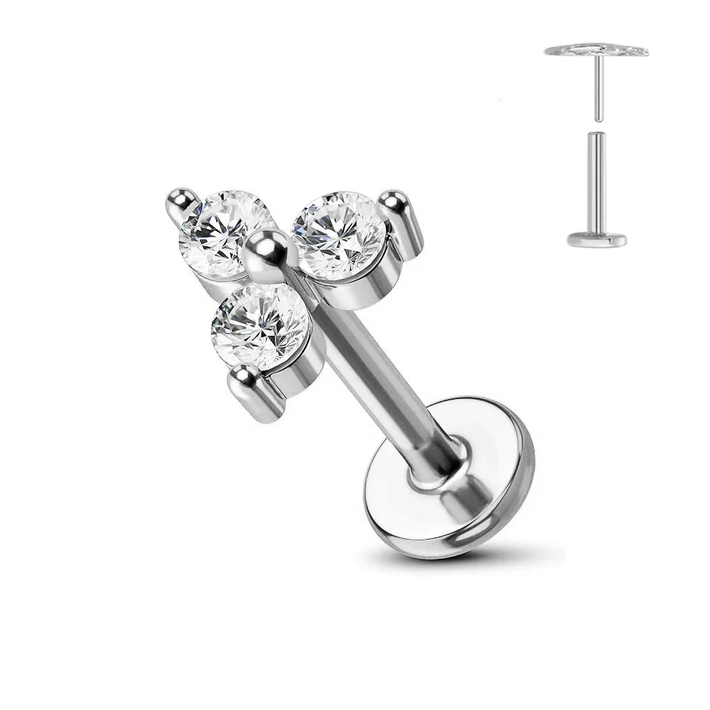 Titanium Flower Stud Piercing Earring