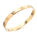 Elegant Diamond Screw Bangle Bracelet